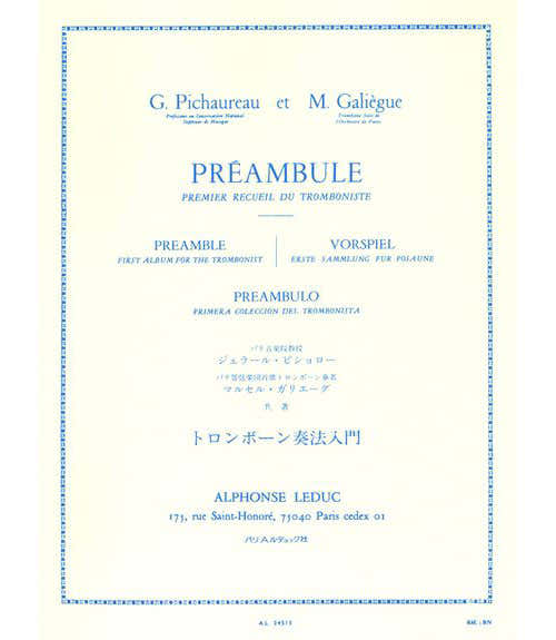 Galiegue & Pichaureau - Preambule - Trombone