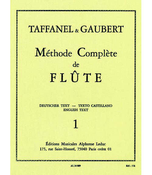 Taffanel/gaubert - Methode Complete De Flute Livre 1