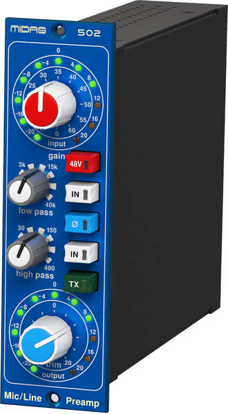 Midas Preamplificador de micrófono 502 V2