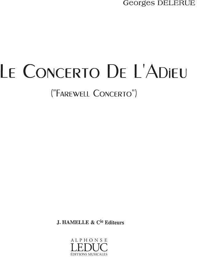 Concerto De L'Adieu