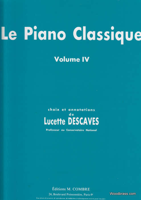 Descaves - Le Piano Classique Vol.4 - Piano