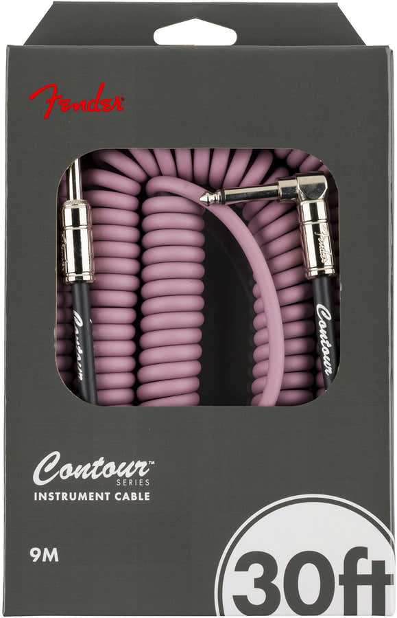 Contour 30' Coiled Cable Burgundy Mist