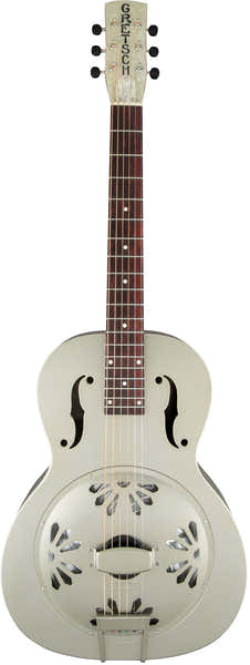 Gretsch Guitars G9201 Honey Dipper Resonador de mástil redondo con cono biscuit, Shed Roof