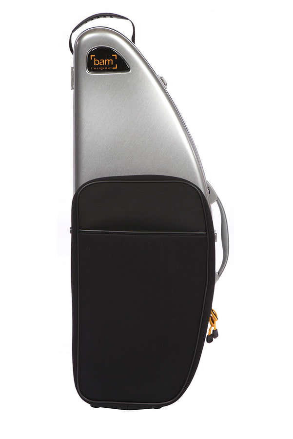 Estuche Saxofón Tenor Hightech La Defense + Bolsillo - Aluminio Cepillado