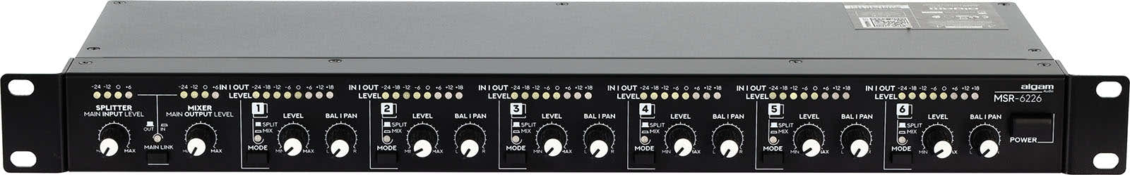MSR 6226 - rack-mountable 6-in-2 mixer / 2-in-6 splitter