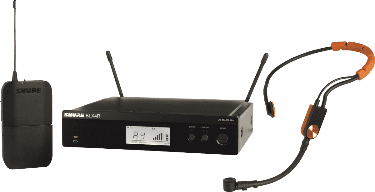 Sistema HF para rack con micrófono de diadema