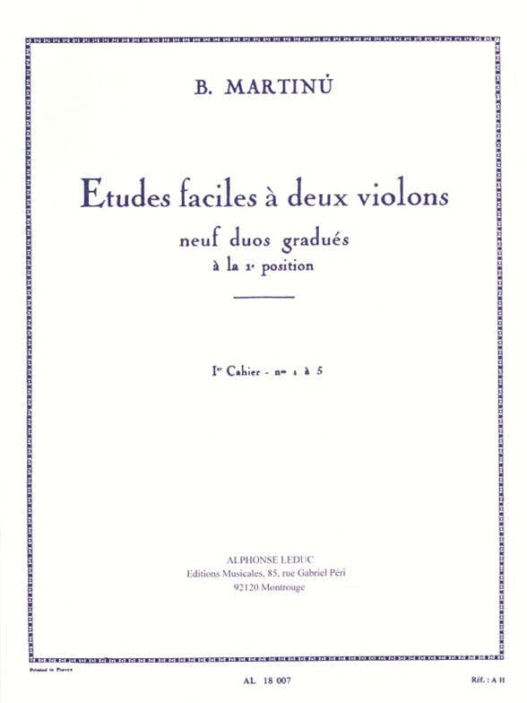 Etudes Faciles A Deux Violins Vol.1
