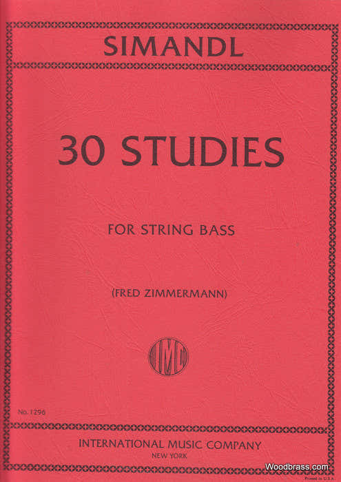 Simandl F - 30 Studies For Development Of Tone - Contrabajo