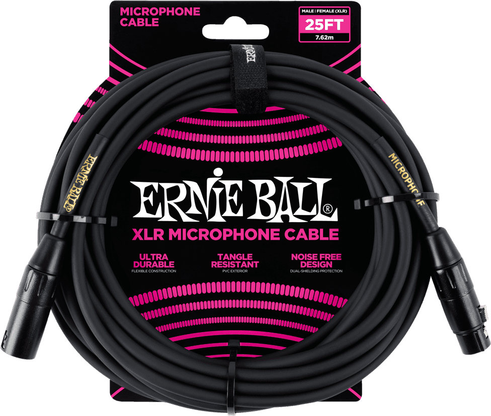 Cables De Micrófono Classic XLR Macho/XLR Hembra 7,62M Negro