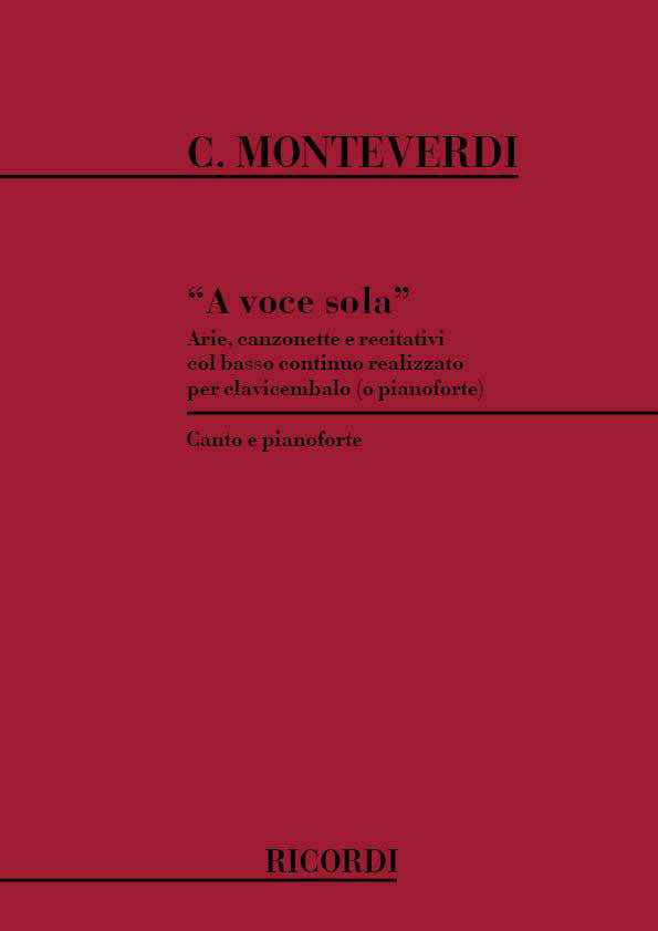 MONTEVERDI C. - A VOCE SOLA - VOZ SOLA