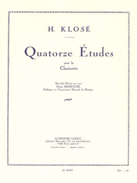 14 Etudes pour la clarinette