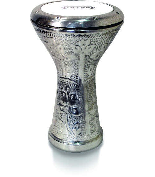 Vatan Darbouka Egipcia 3024 Tallada Plateada