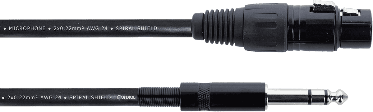 Cable de Audio XLR Hembra / Jack Estéreo - 50 CM
