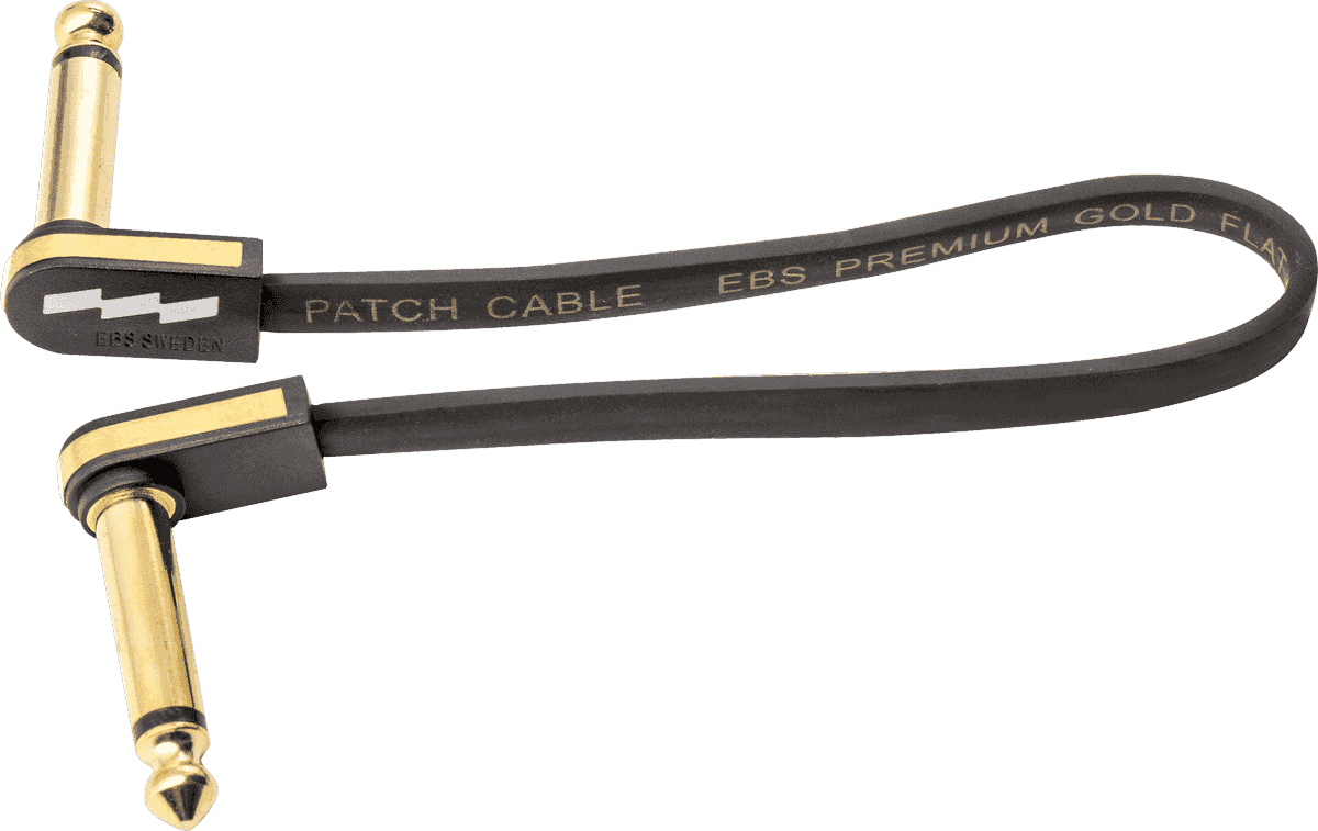 Cable de Patch de Guitarra 18 CM Compacto Oro