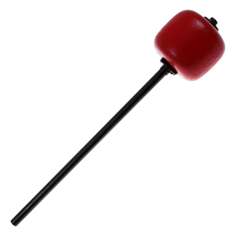 205 Maza De Pedal Bombo Madera Dura Roja Vástago Negro