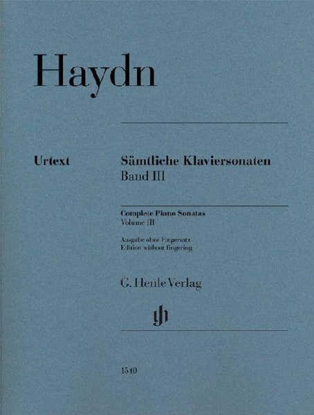 Joseph Haydn - Complete Piano Sonatas Volume III W/o FG PB. - Piano