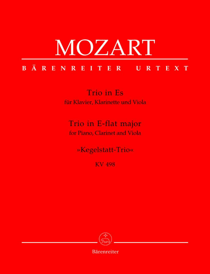 MOZART W.A. - TRIO IN E-FLAT MAJEUR KEGELSTATT-TRIO KV 498 - PIANO CLARINET VIOLA