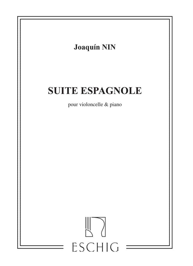 NIN - SUITE ESPAGNOLE - VIOLONCELLE ET PIANO
