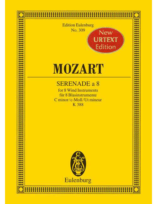 Moz - Serenade A 8 Ut Mineur Kv 388 - 2 Houns 2 Hautboiss 2 Clarinettes In Bb Et 2 Bassoons