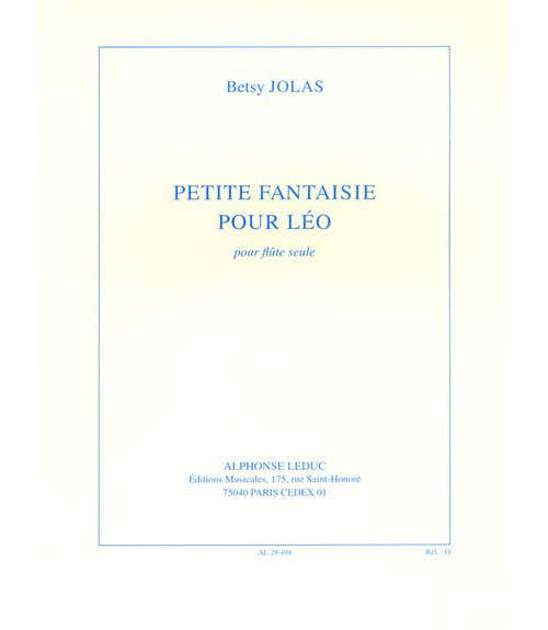 JOLAS B. - Pequeña fantasía para Leo - Flauta sola