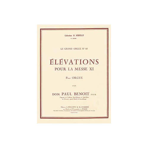 Benoit - Elévations Pour La Messexi (6) - Orgue