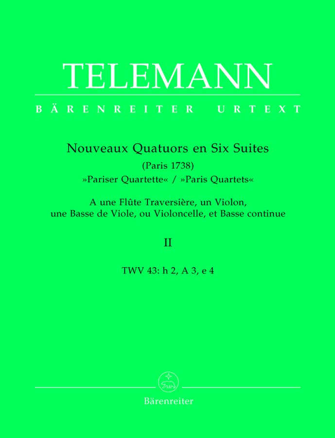 Telemann G.P. - Nouveaux Quatuors En 6 Suites Paris Quets Vol.2 - Flute Violon Viole De Gambe