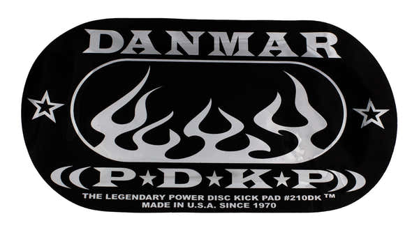 Danmar 210DKF - Pad Autoadhesivo De Bombo Para Doble Pedal - Llama
