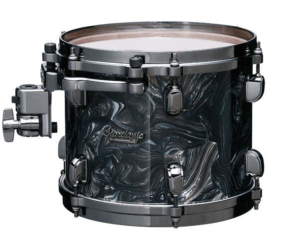 Starclassic Arce 13X9 Tom, herrajes de níquel negro, remolino carbón MRT1309BN-CCL