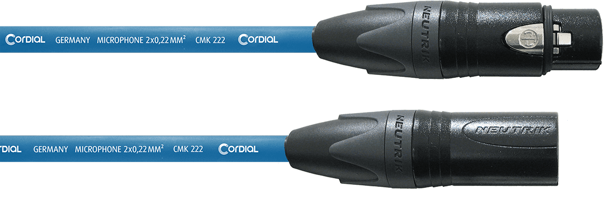 Cable de micrófono XLR 5 M Azul