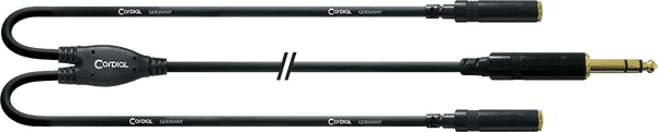 Cable de Audio Y Jack Estéreo / 2 Jacks Estéreo Hembras - 30 CM