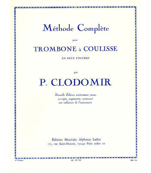 Clodomir P. F. - Methode De Trombone A Coulisse Vol.1