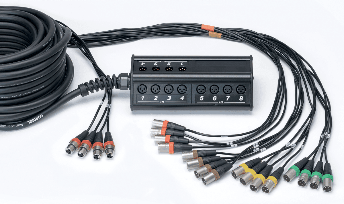 Caja de Escenario 16 Entradas 4 Salidas Cable XLR 30 M