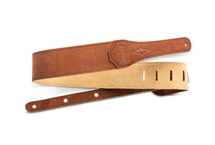 STRAP MEDIUM BROWN SANDED SUEDE 2.5"