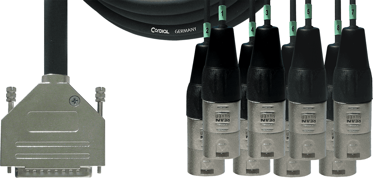 Cable de Interfaz SUB-D/8 XLR Macho 1,5 M
