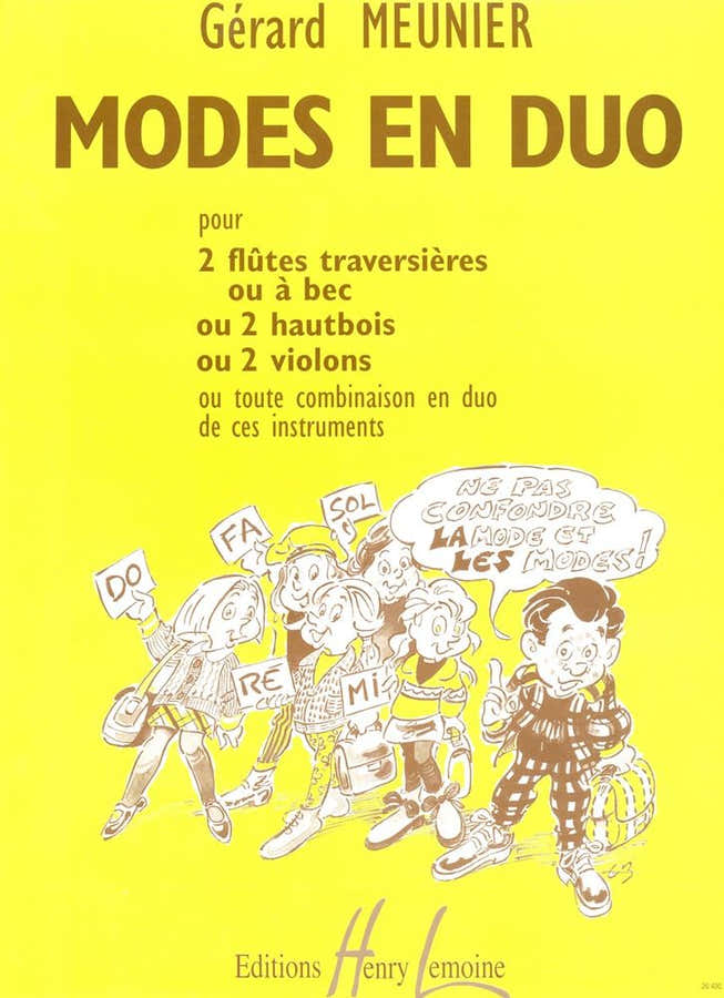 Meunier - Modes En Duo - 2 Flautas O 2 Oboes O 2 Violines
