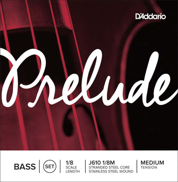 D'ADDARIO SET OF STRINGS FOR DOUBLE BASS PRELUDE NECK 1/8 TENSION MEDIUM