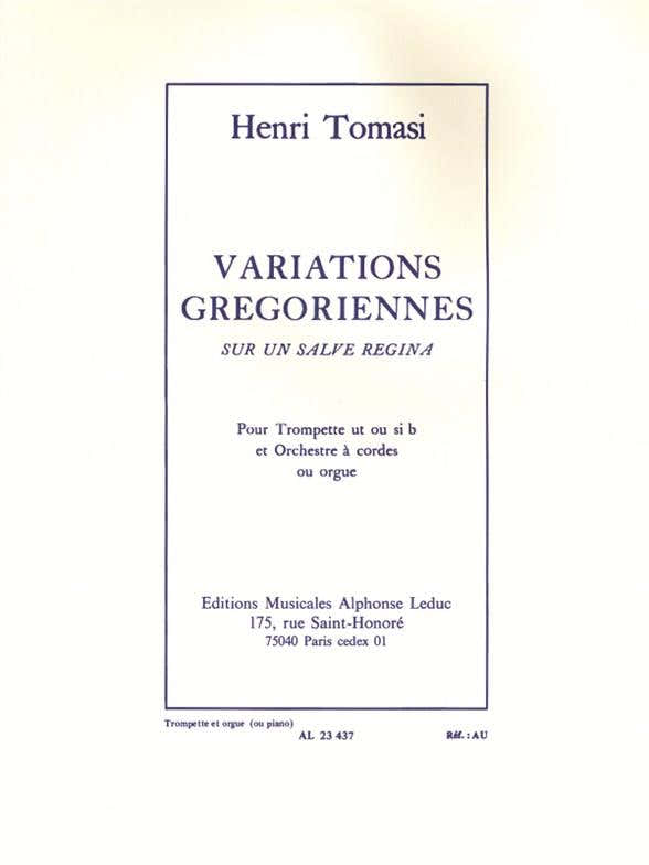 Tomasi Henri - Variaciones gregorianas sobre un Salve Regina - Trompeta