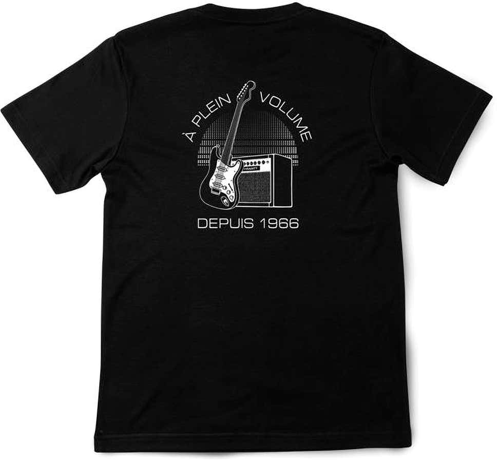 Black T-Shirt White Classic Logo M-Size