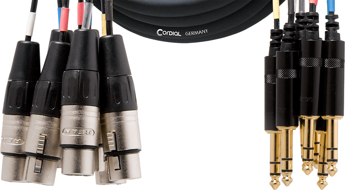 Multipar 8 XLR Hembra/8 Jack Estéreo 3 M