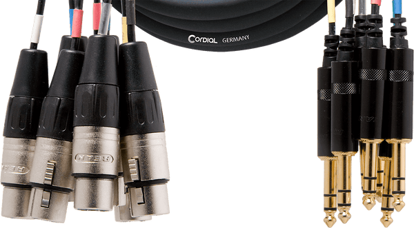 Multipar 8 XLR Hembra/8 Jack Estéreo 3 M