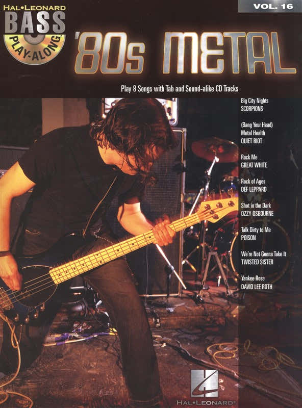 Bass Play Along Volume 16 80'S Metal - Bass Guitar