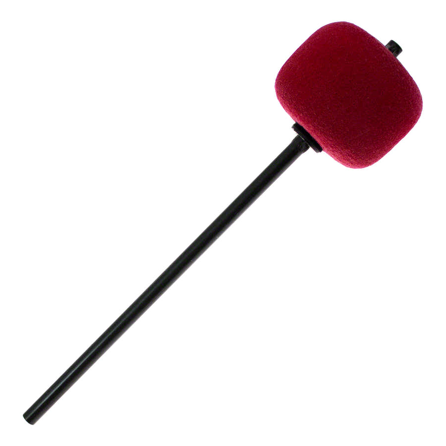 206CKR Maza de pedal de bombo Fieltro Rojo Varilla Negra