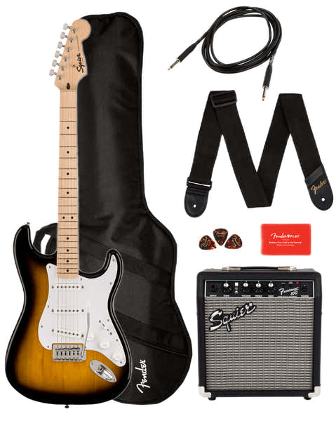Stratocaster Sonic Pack Mn Sunburst de 2 colores