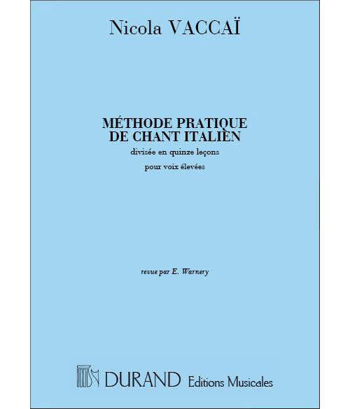 Vaccai - Methode De Chant - Voix Soprano et Piano (fr/angl