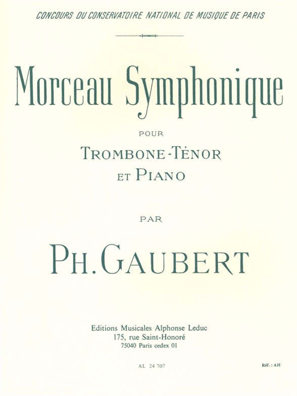 Morceau symphonique pour trombone ténor et piano