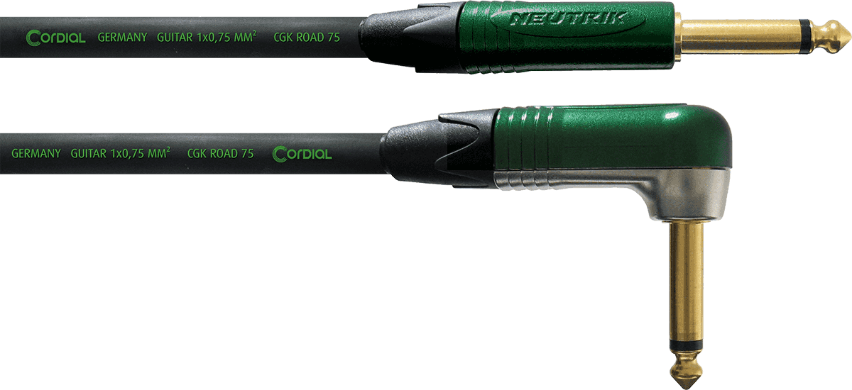 Cable de Guitarra Jack Recto /Acodado 3 M Verde