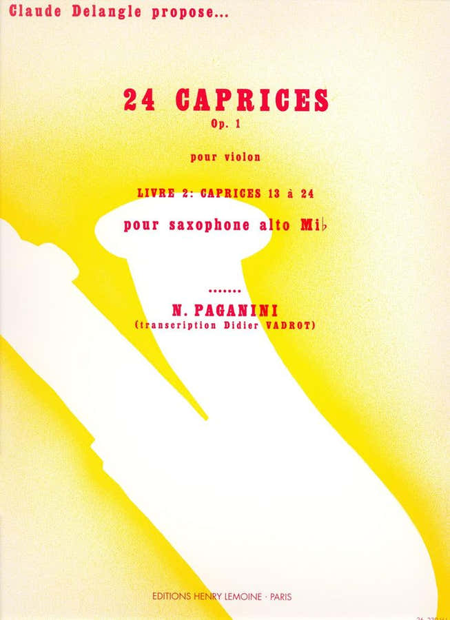 Paganini N. - Caprices (24) Vol.2 - Saxophone Solo