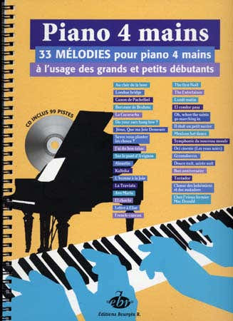 Piano 4 Mains + Cd 33 Melodies A L'Usage Des Grands Et Des Petits Debuts