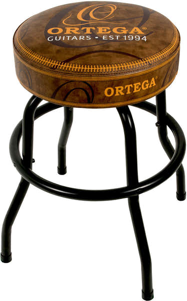 Ortega Taburete negro y marrón de 24"