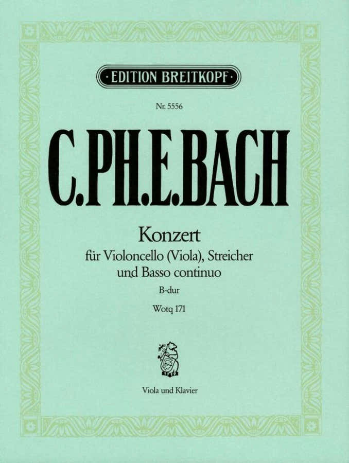 C.P.E - Violoncellokonz. B-Dur Wq 171 - Viola Piano